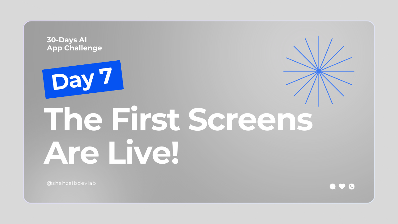 Day 7: AI Health App Development – The First Screens Are Live!